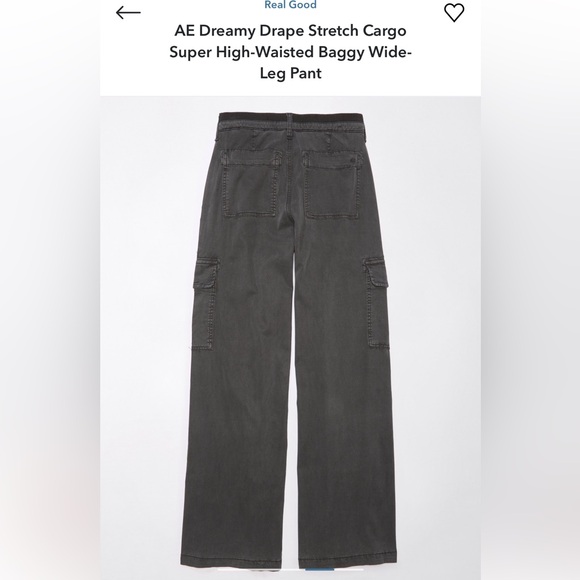 AMERICAN EAGLE Dreamy Drape Stretchy Cargo Pants Size 2 Short - Picture 10 of 12